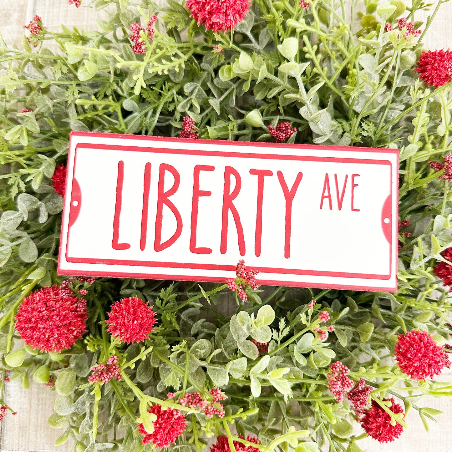 Liberty Ave Block Sign