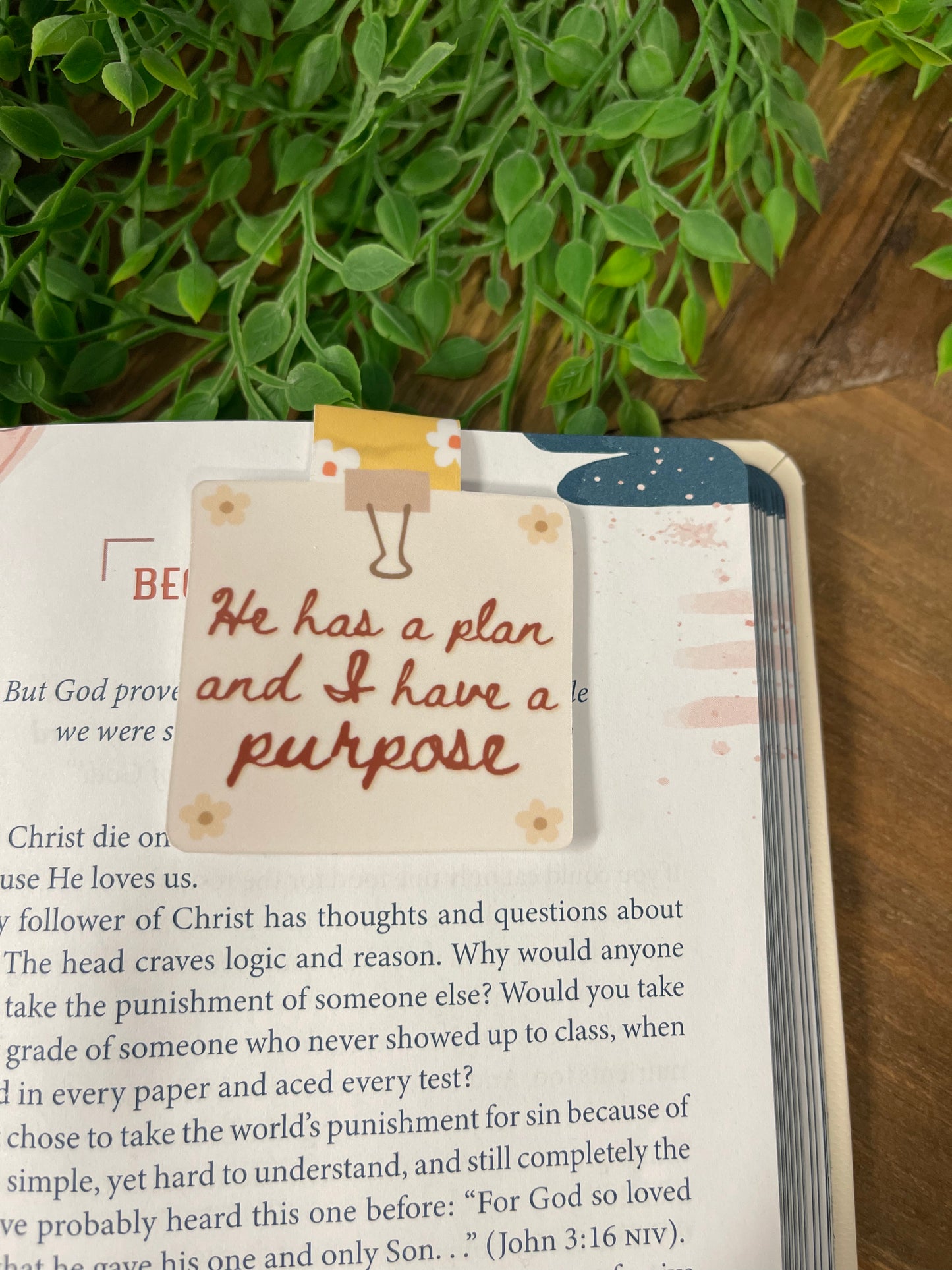 Magnetic Bookmark He Has A Plan