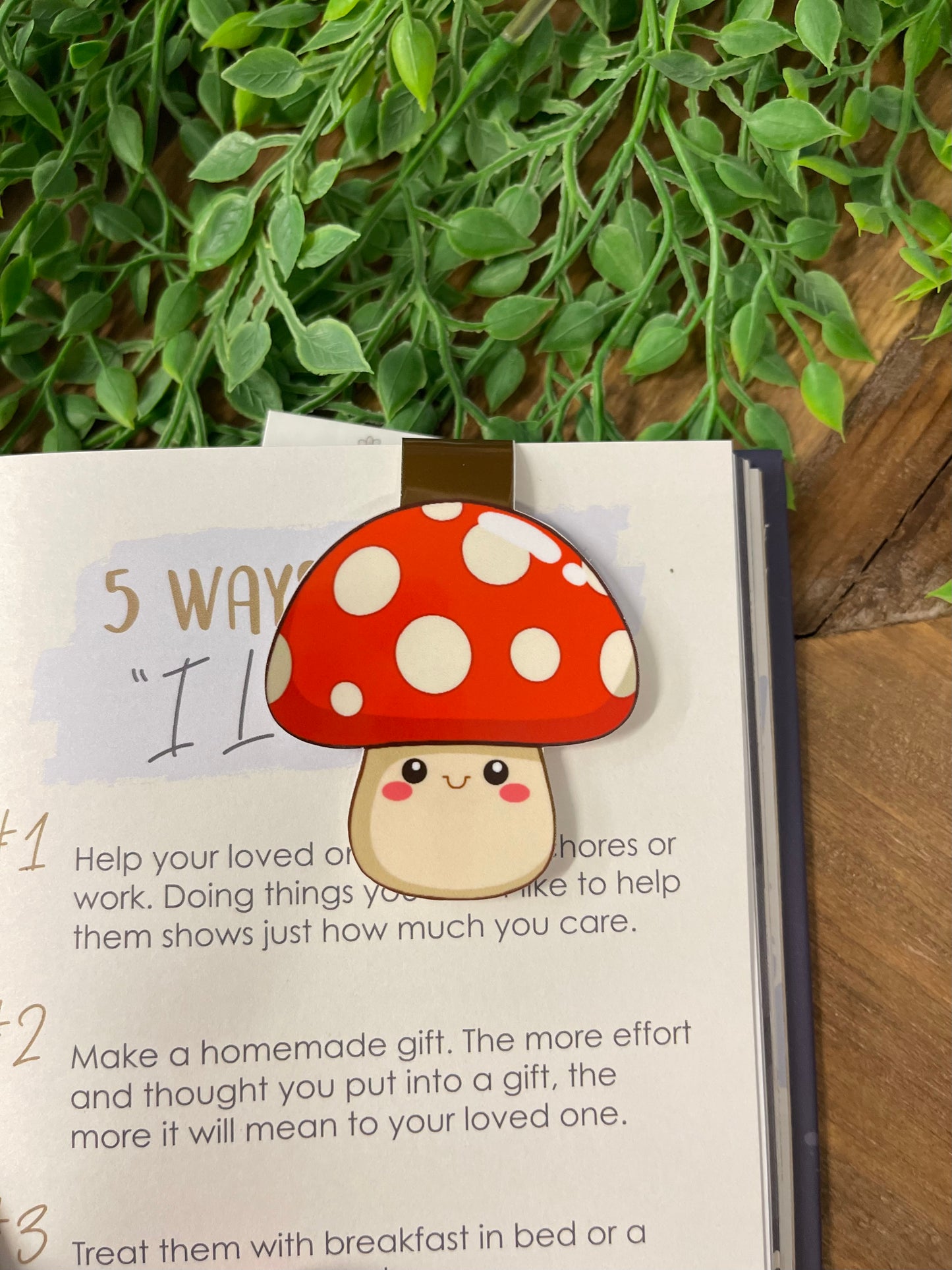 Magnetic Bookmark Cute Mushroom