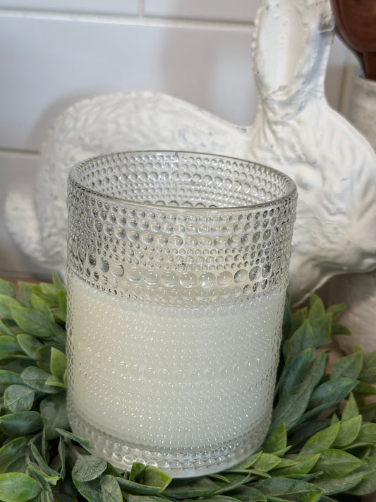 Dotted Glass Flicker Candle