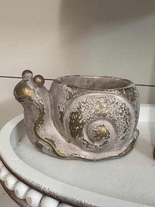 Cement Snail Planter