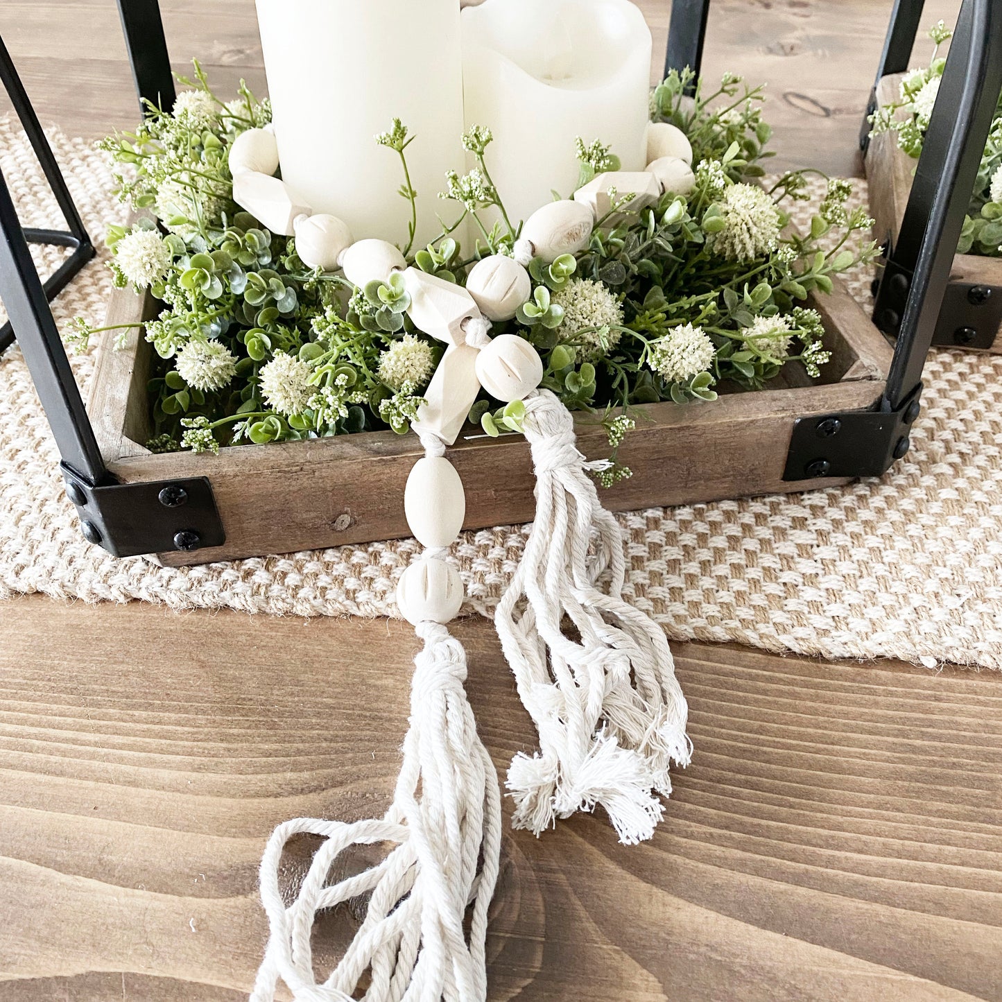 Natural Beads With Tassel