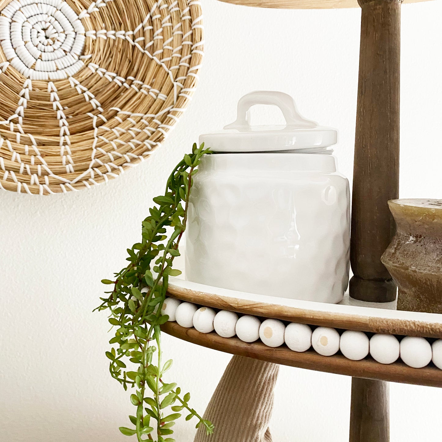 White Oval Three Tiered Tray