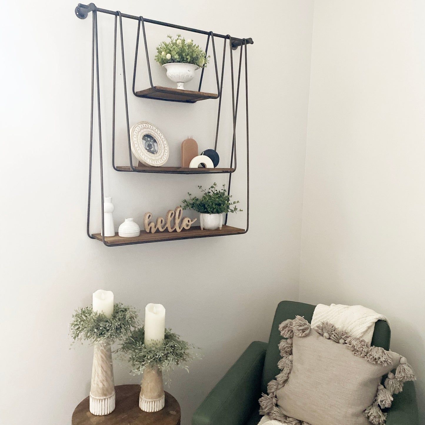 Carved Wood Candle Stands - 2 Options