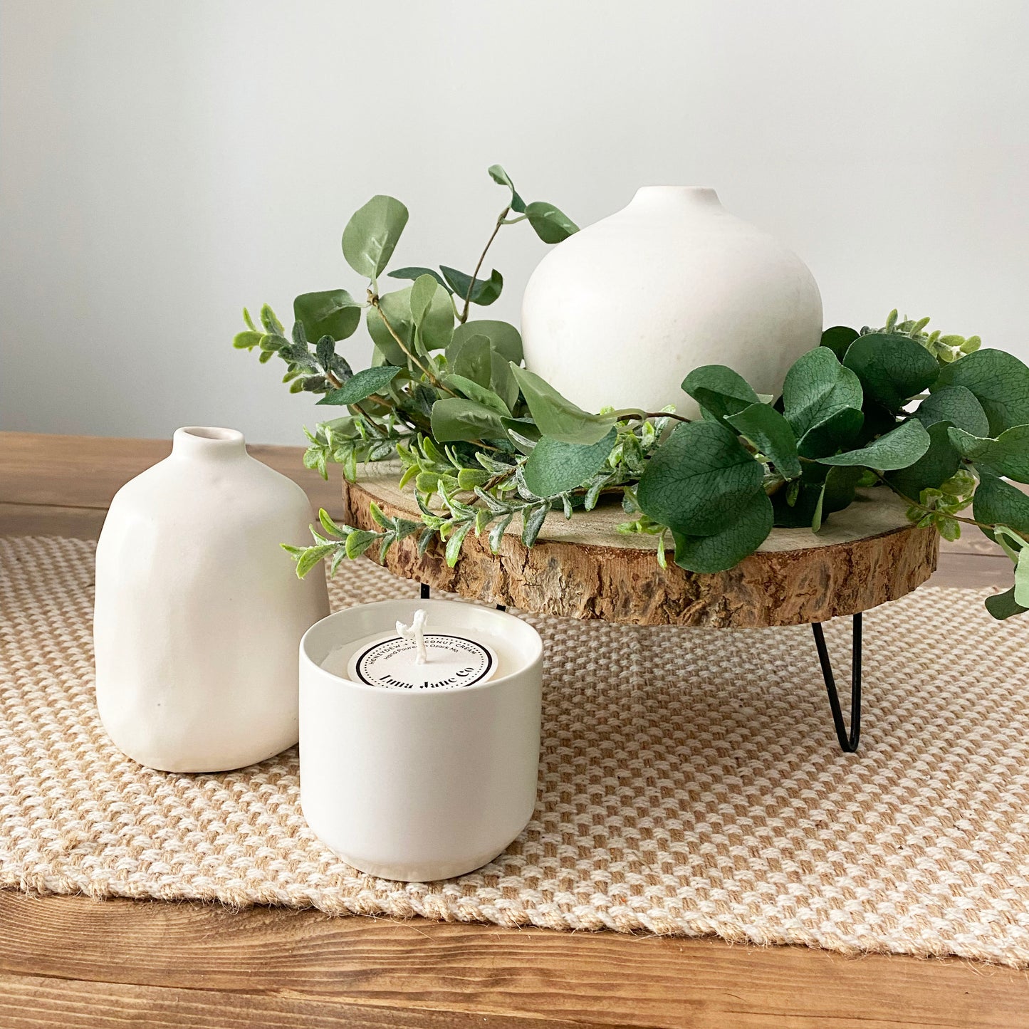 White Matte Ball Vase