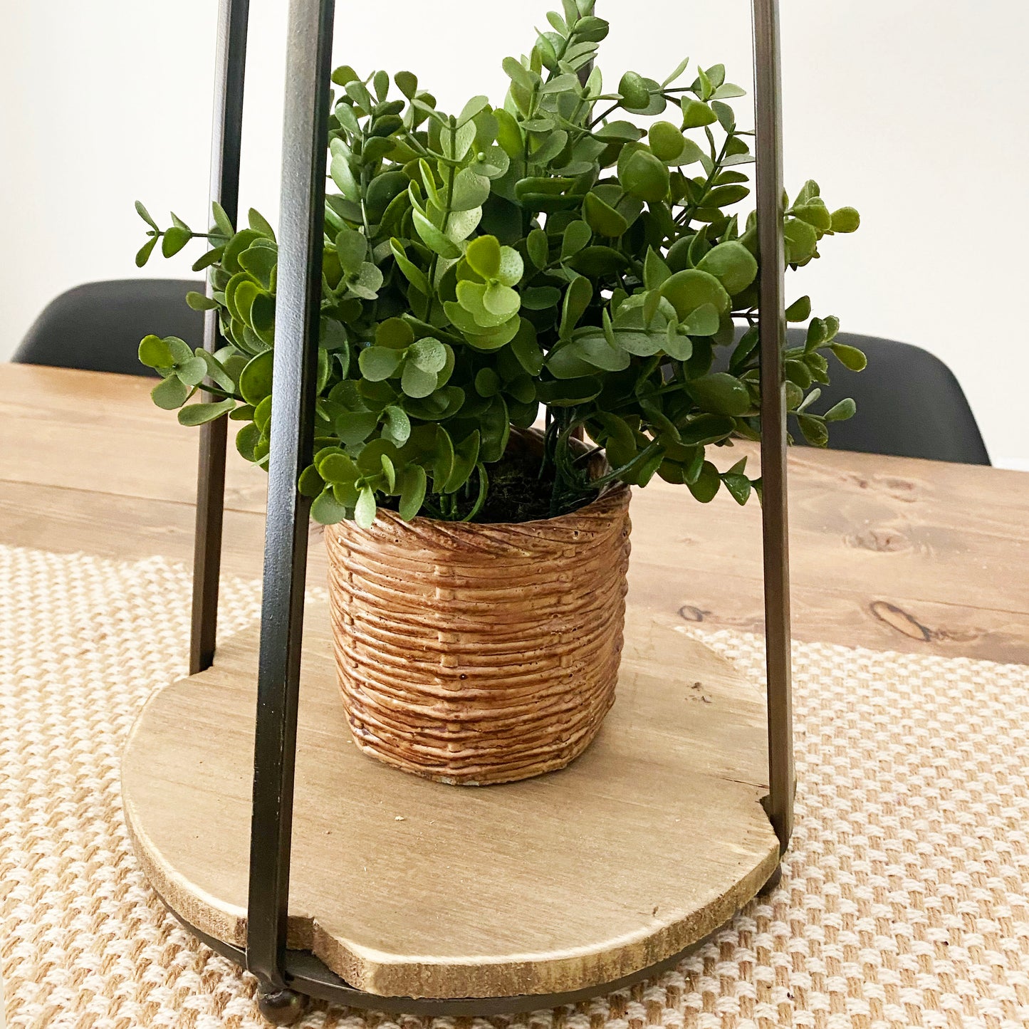 Faux Plant In Woven Pot
