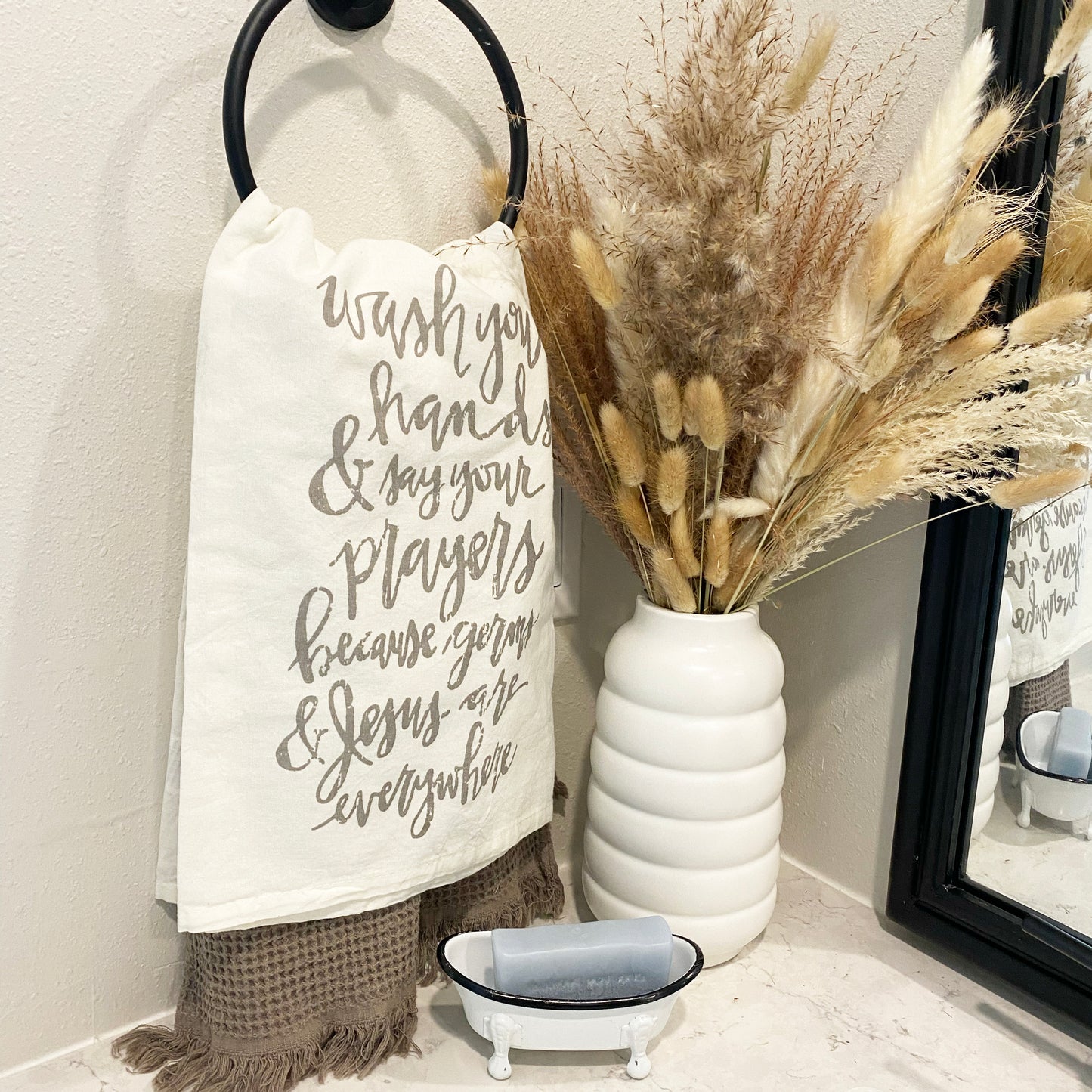 Jesus and Germs Hand Towel