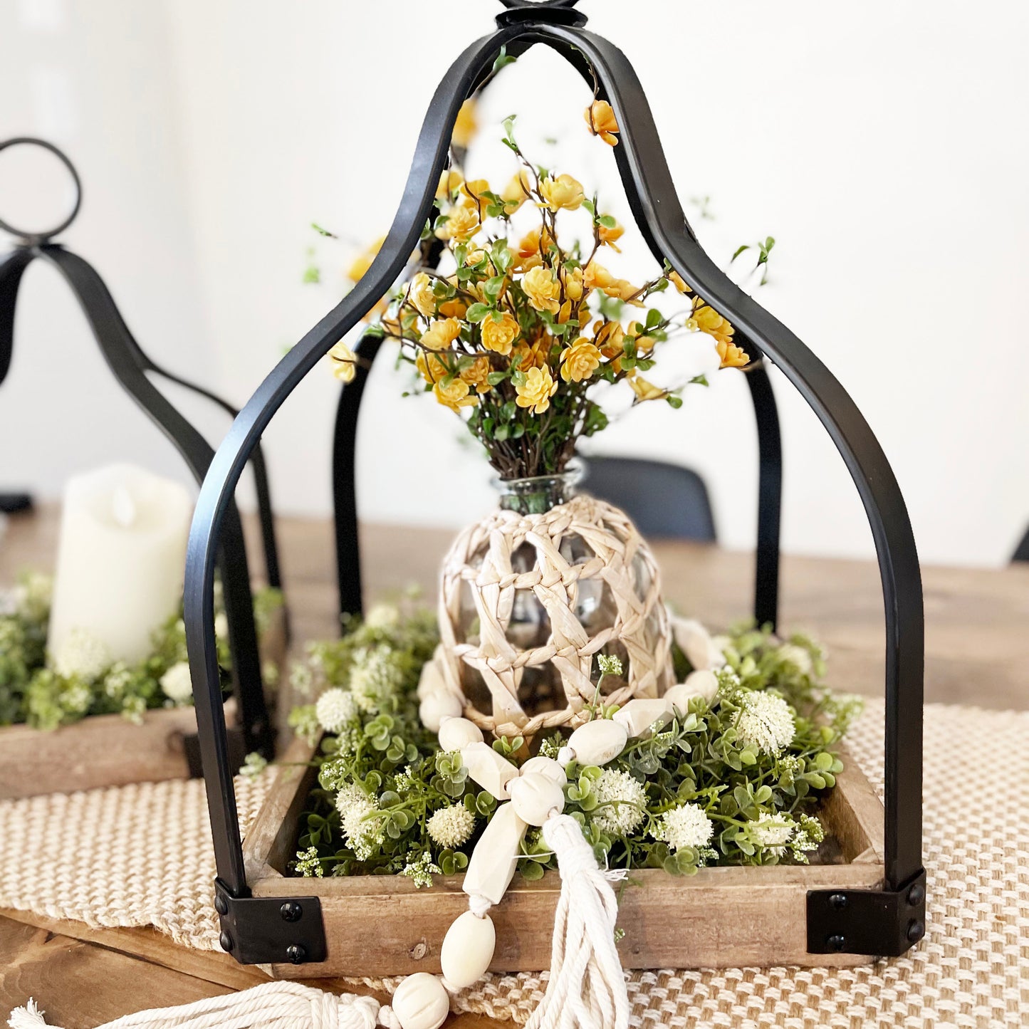 Metal And Wood Display Lanterns - 2 options