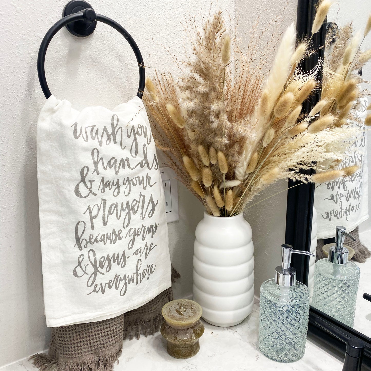 Jesus and Germs Hand Towel