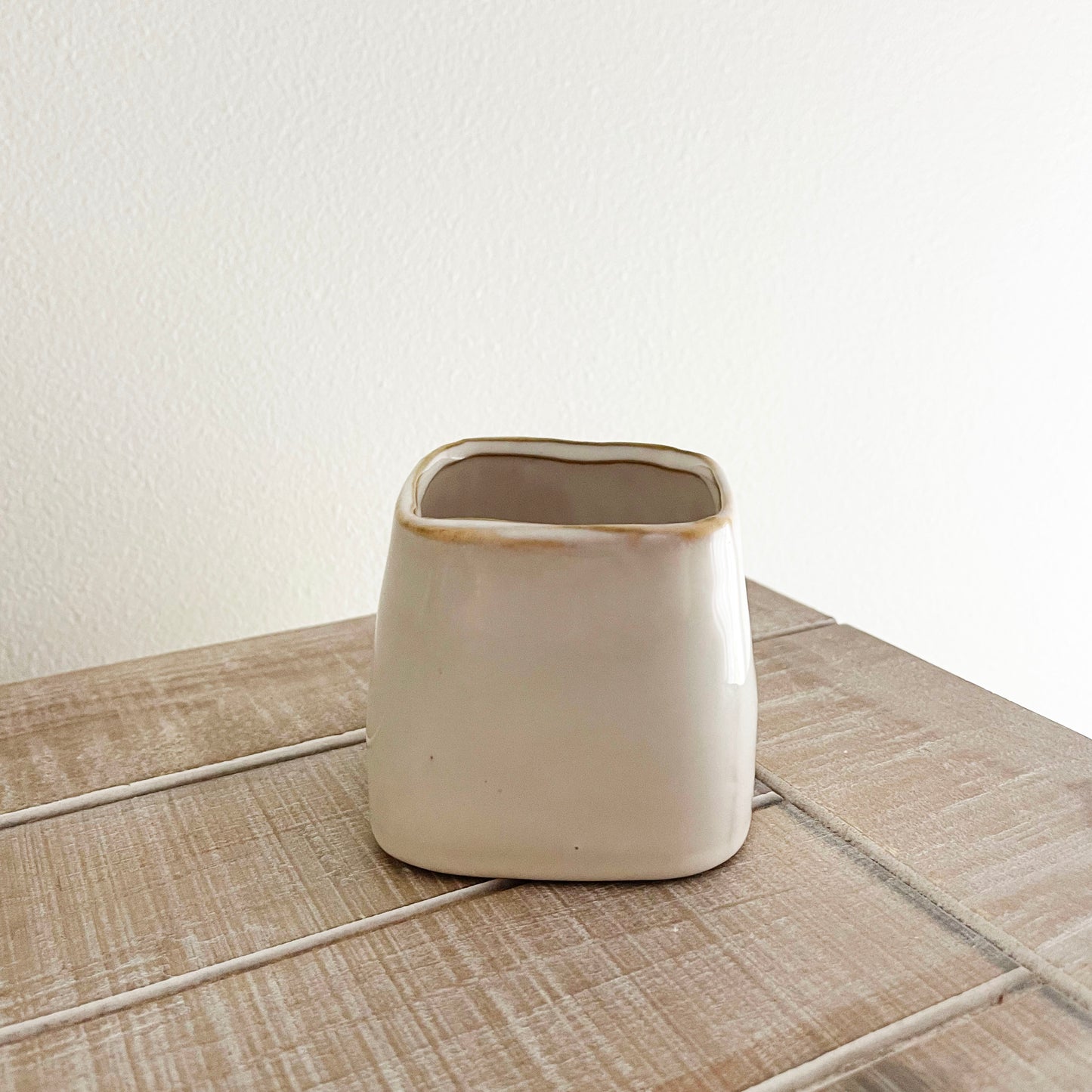 Small Ceramic Square Planter