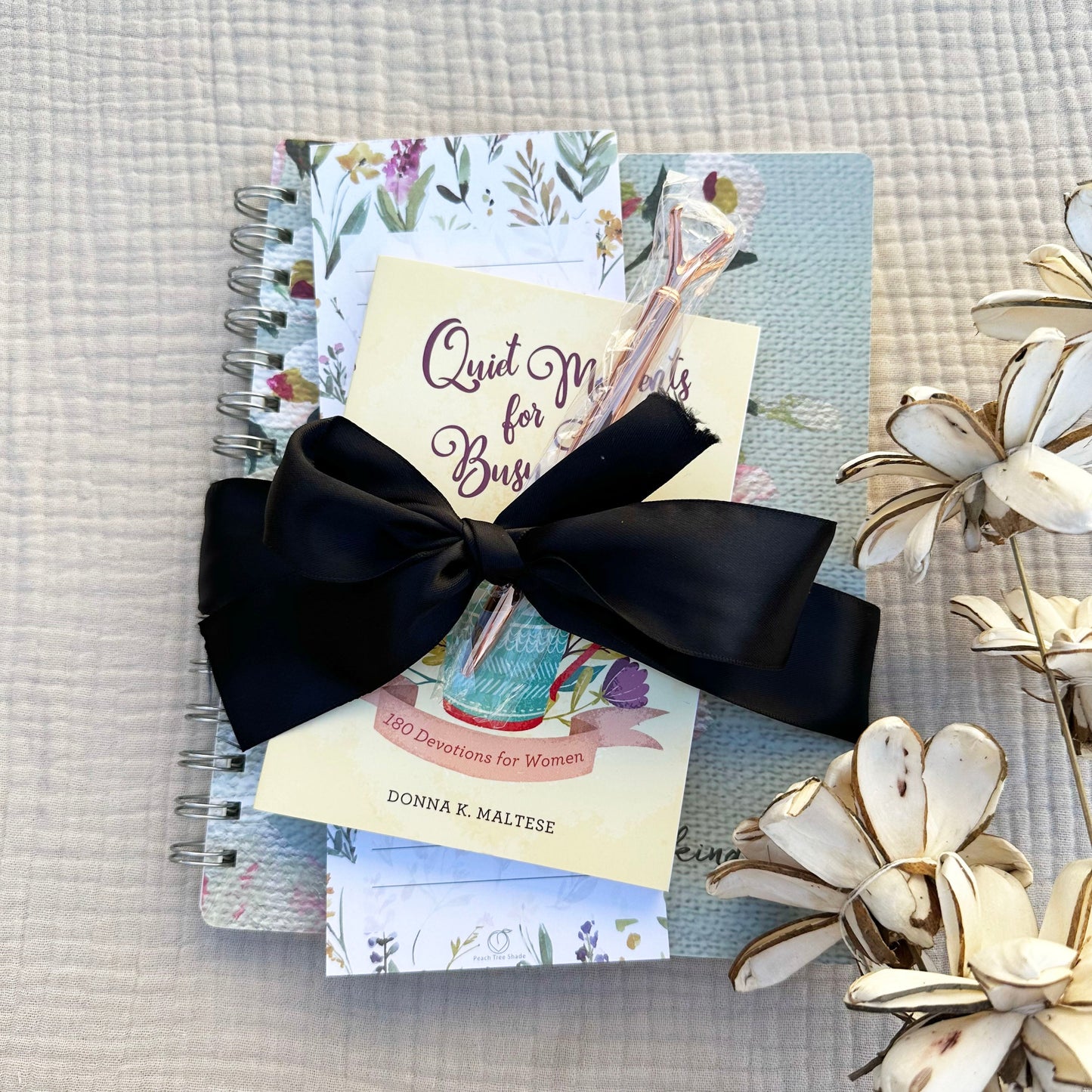 Spread Kindness Blue Floral Notebook & Devotional Gift Set 14