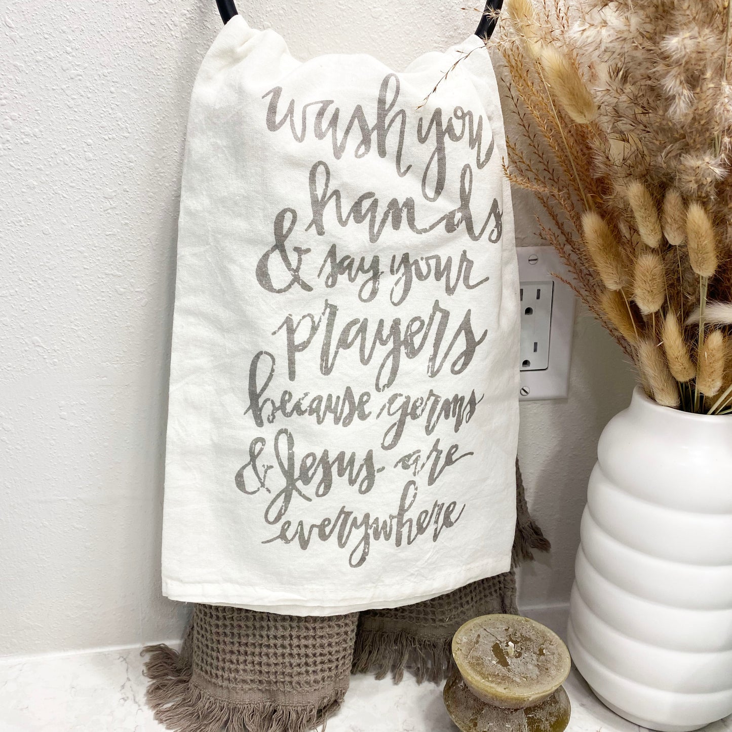 Jesus and Germs Hand Towel