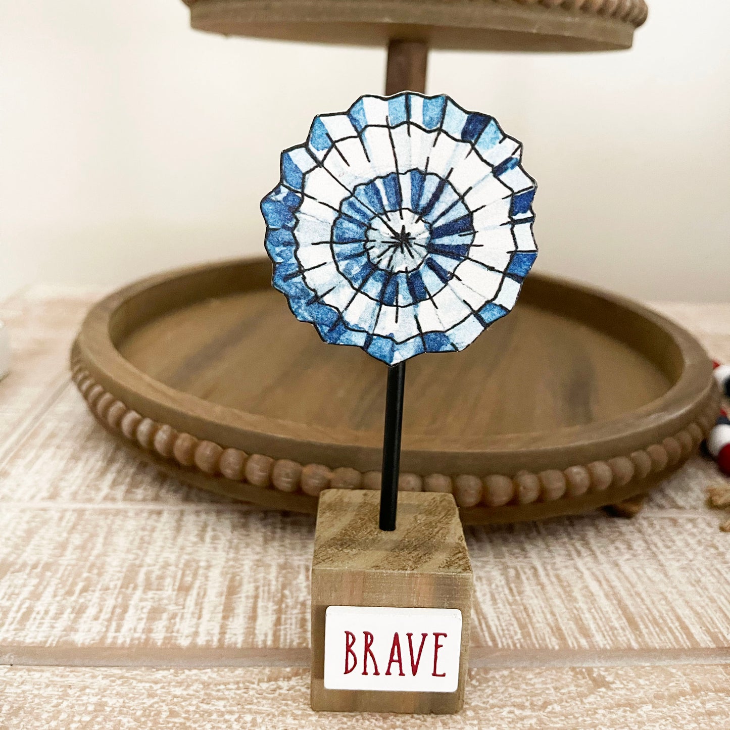 Blue Pinwheel On Base