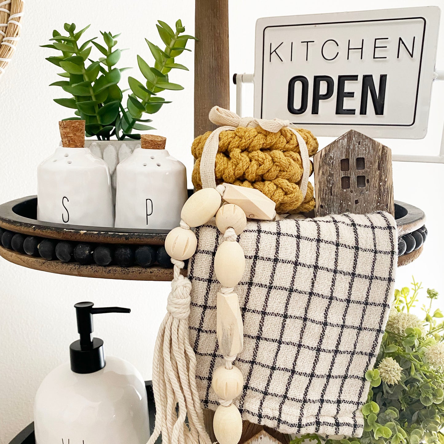 White Salt & Pepper Shaker with Cork