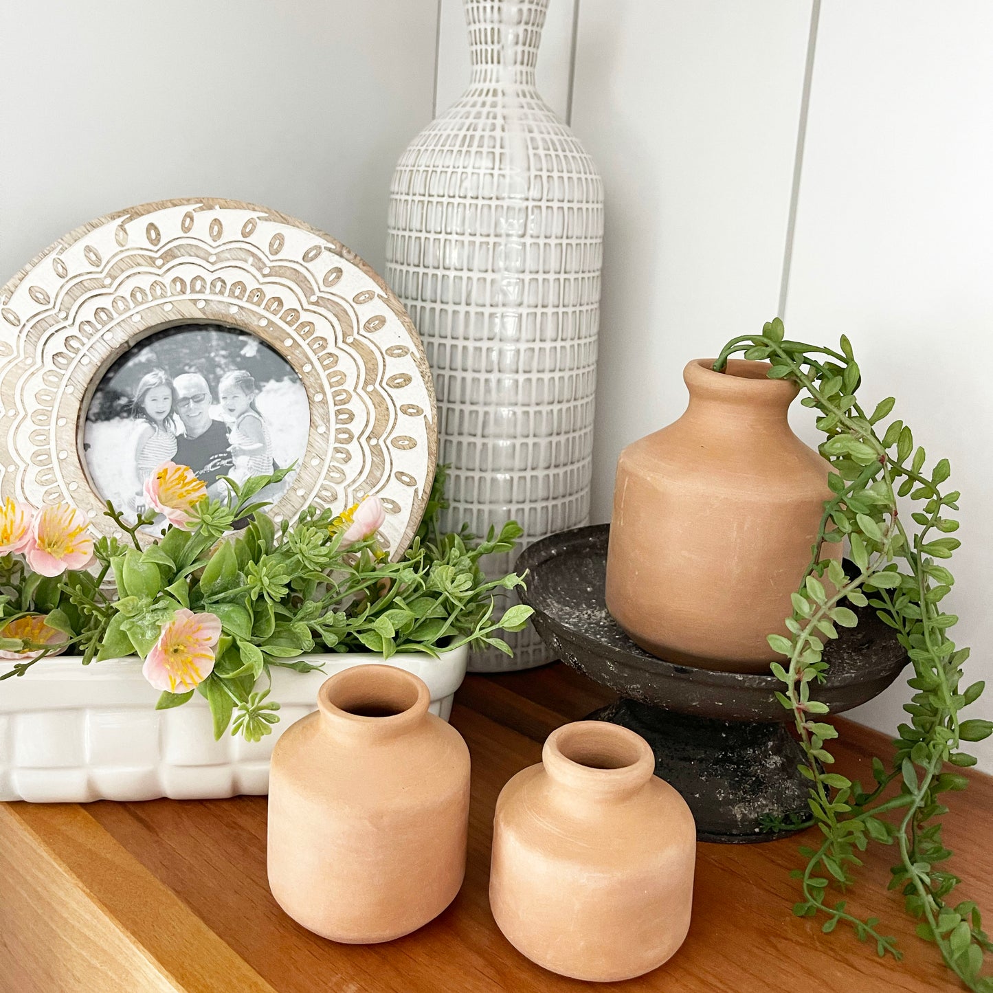 Mini Terra Cotta Vases Set