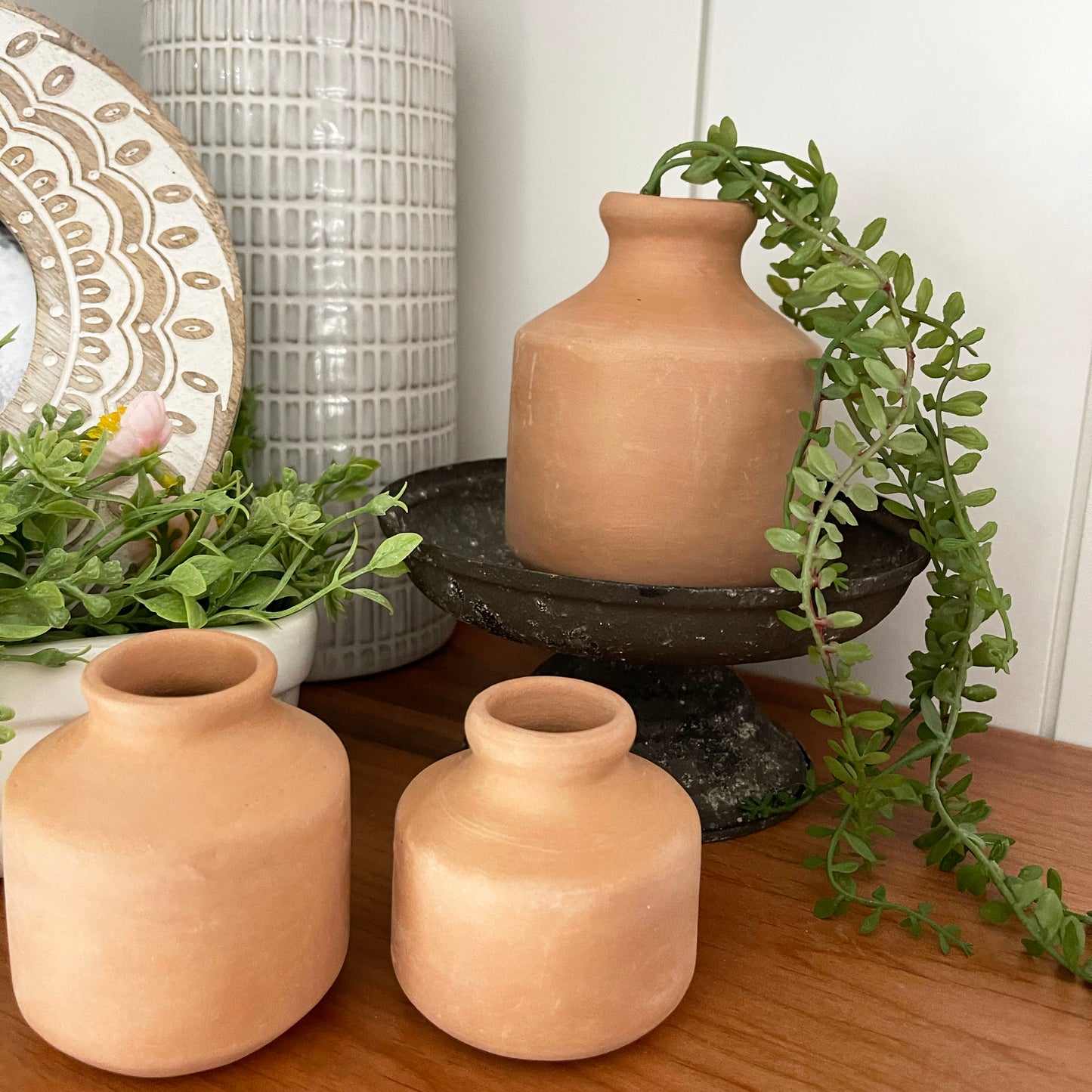 Mini Terra Cotta Vases Set