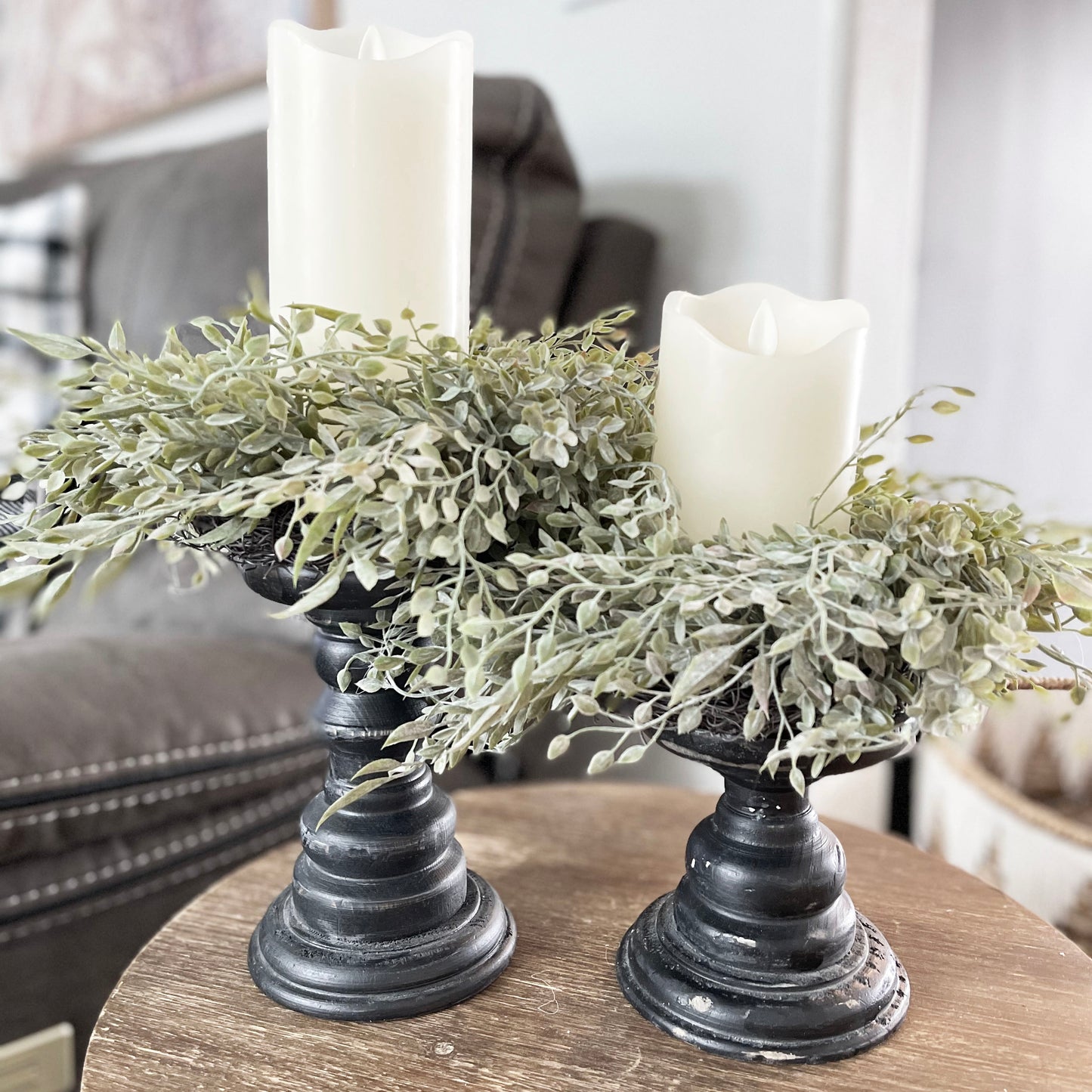 Mixed Sage Candle Ring - 3in