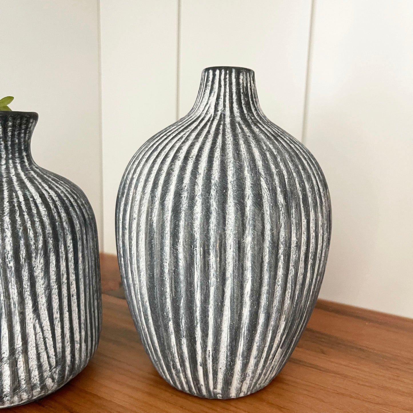 Black and White Stripe Vase