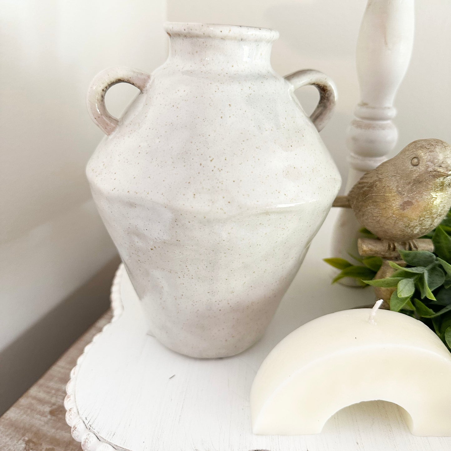 Speckled Vase With Handles