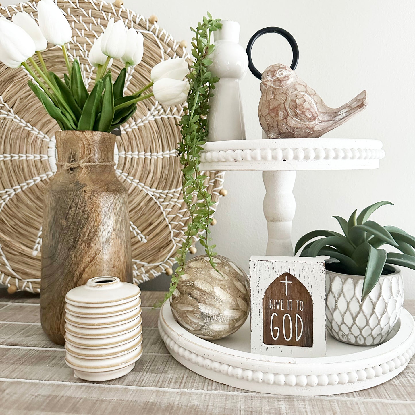 Decorative Wood Carved Ball