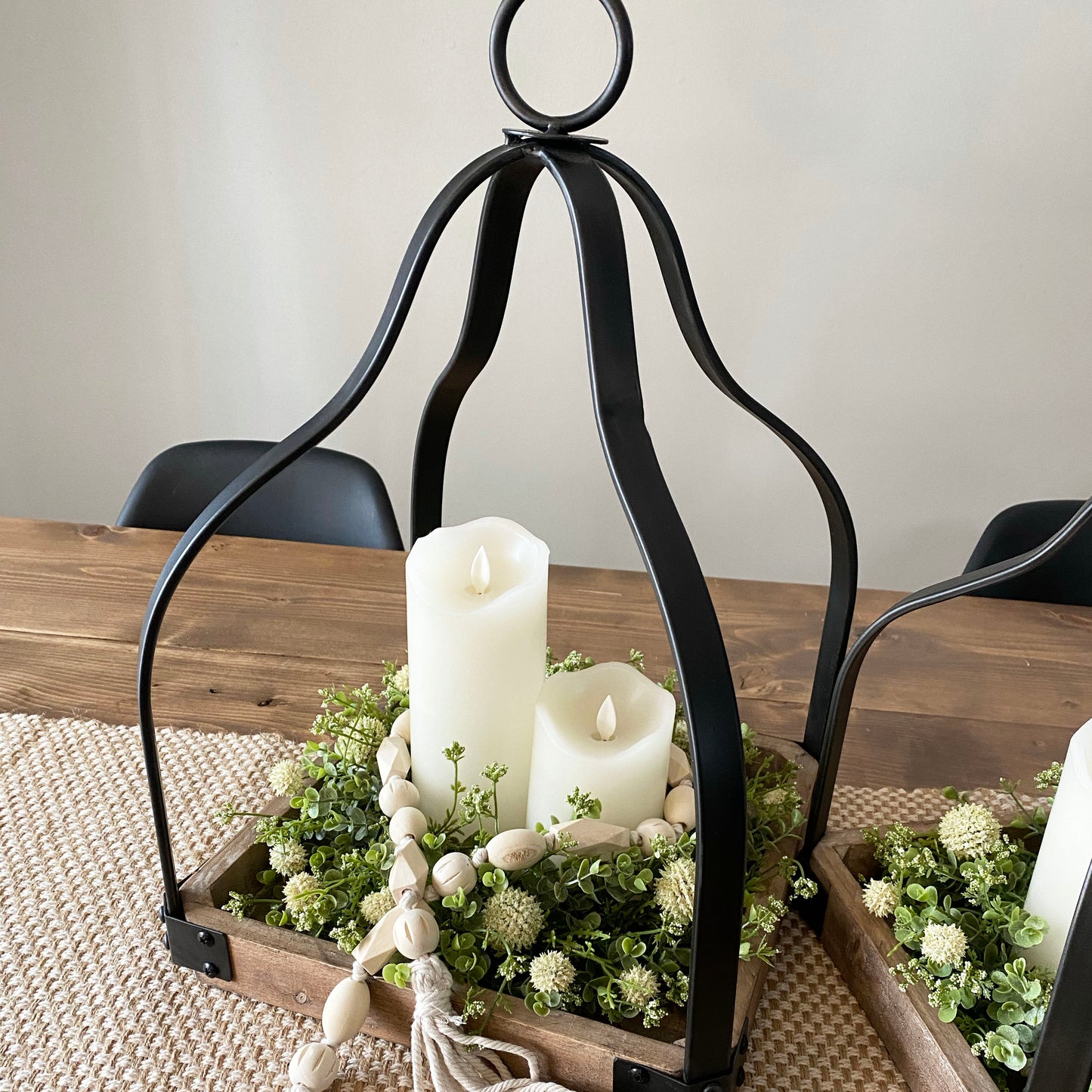 Metal And Wood Display Lanterns - 2 options