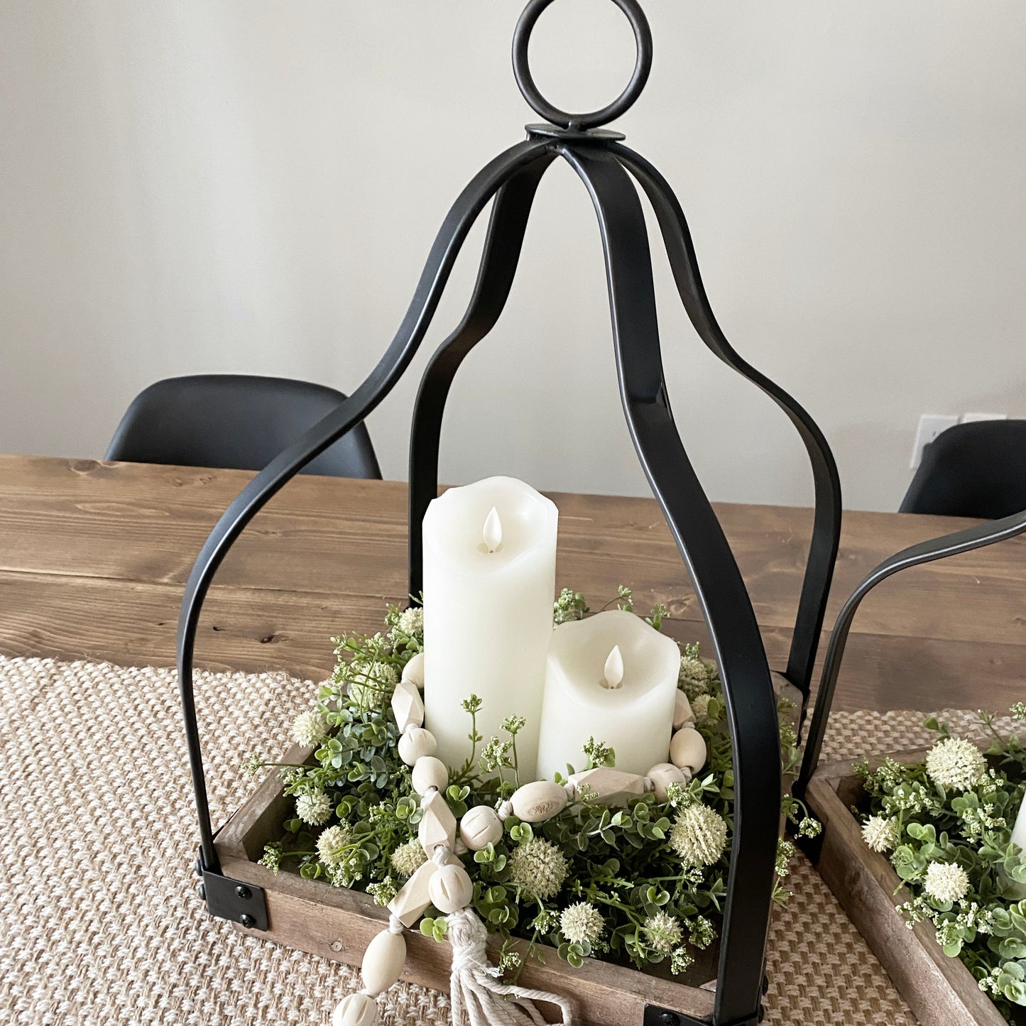 Metal And Wood Display Lanterns - 2 options