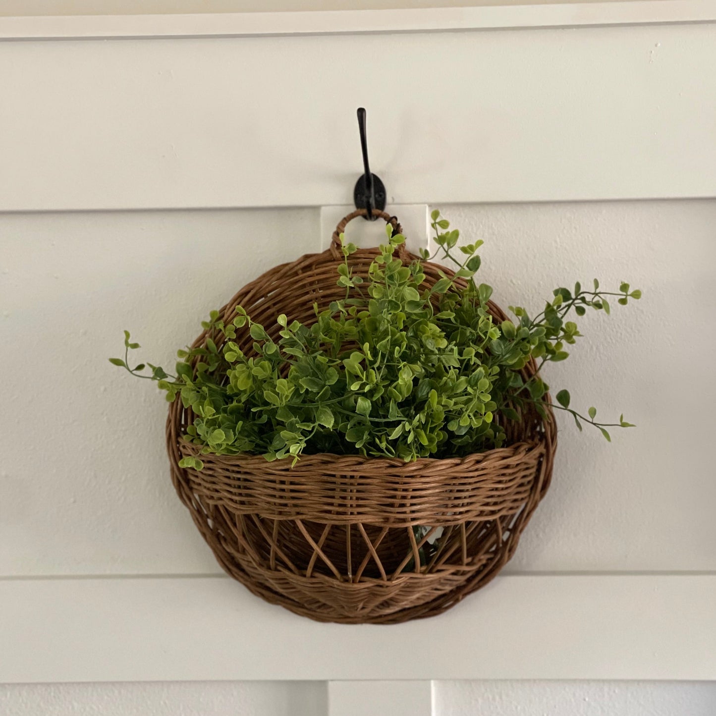 Round Rattan Wall Basket