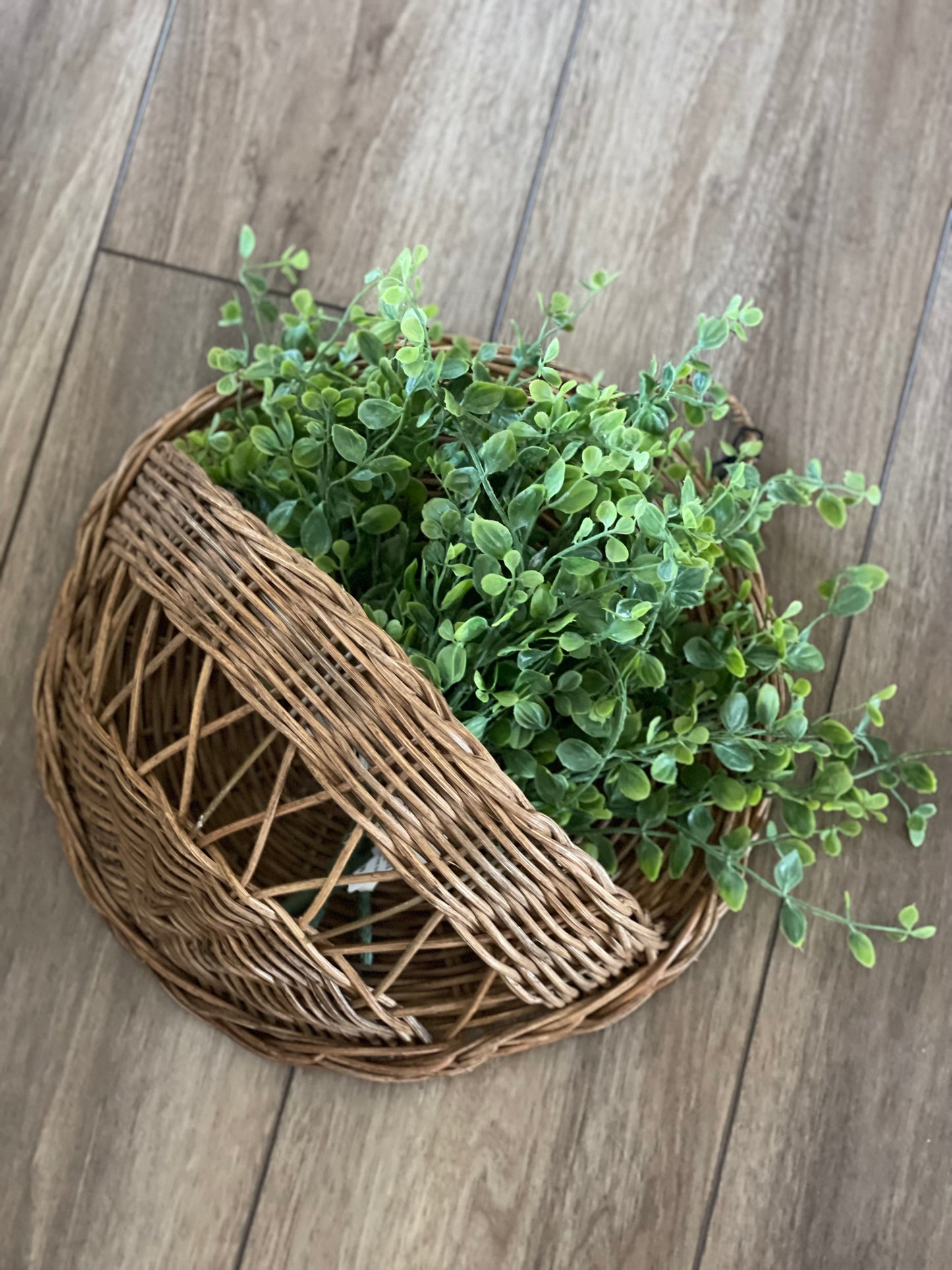 Round Rattan Wall Basket