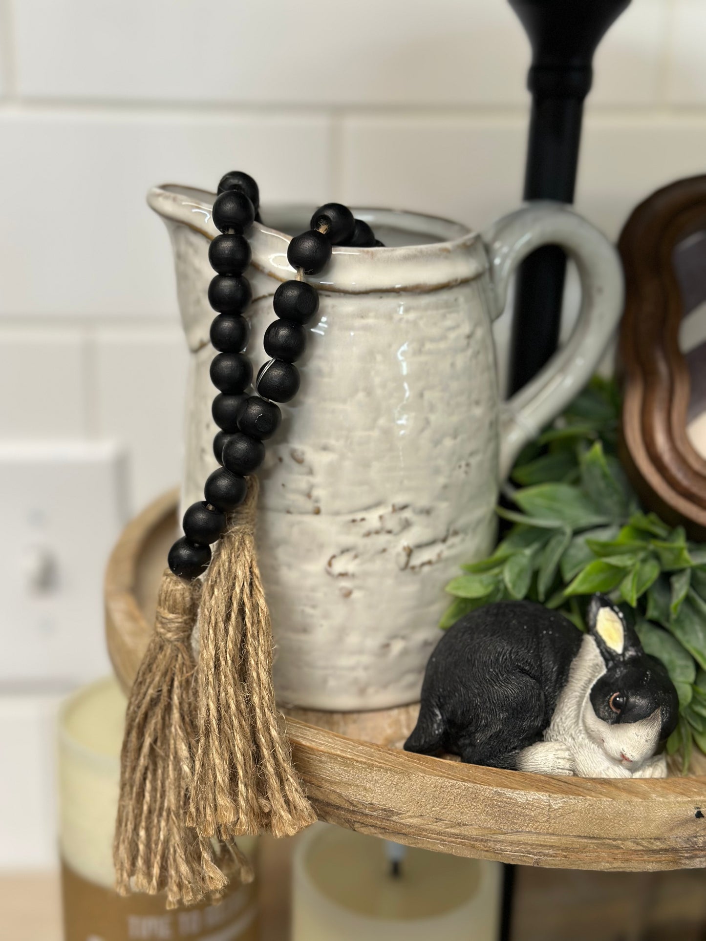 Black Tassel Beads