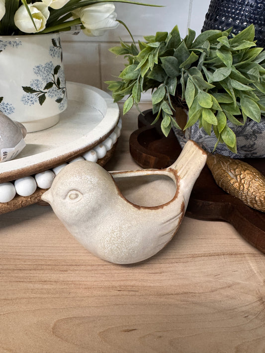 Mini Neutral Bird Planter