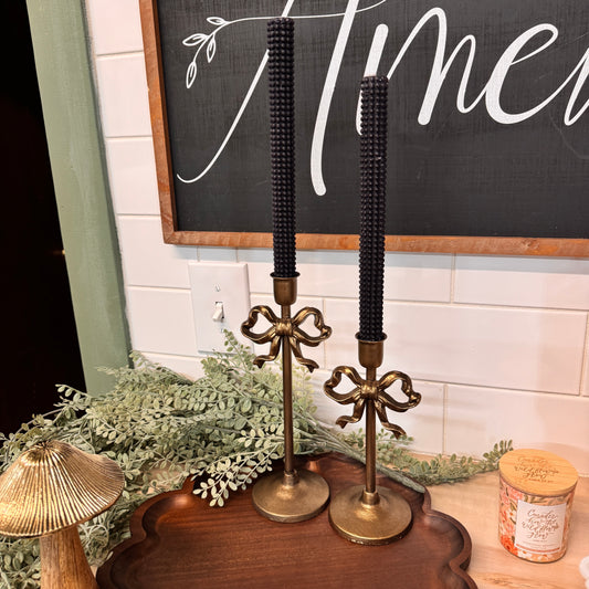 Hobnail Taper Candle Set