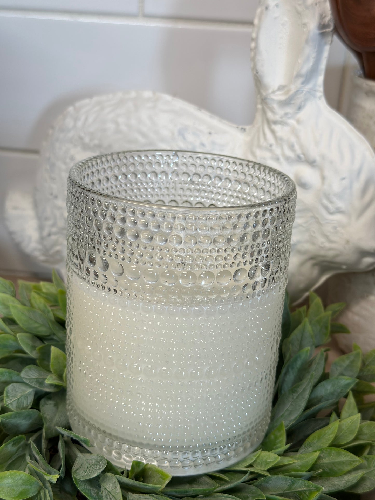 Dotted Glass Flicker Candle