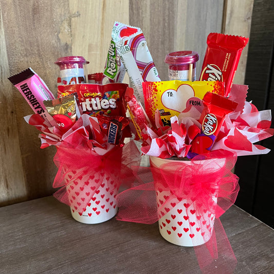 Valentines Day Heart Cup Gift Bouquet Preorder