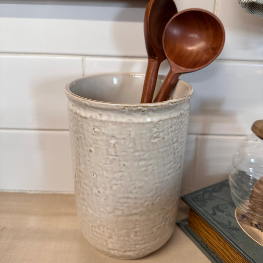 White Utensil Holder