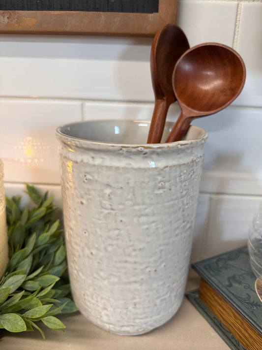 White Utensil Holder