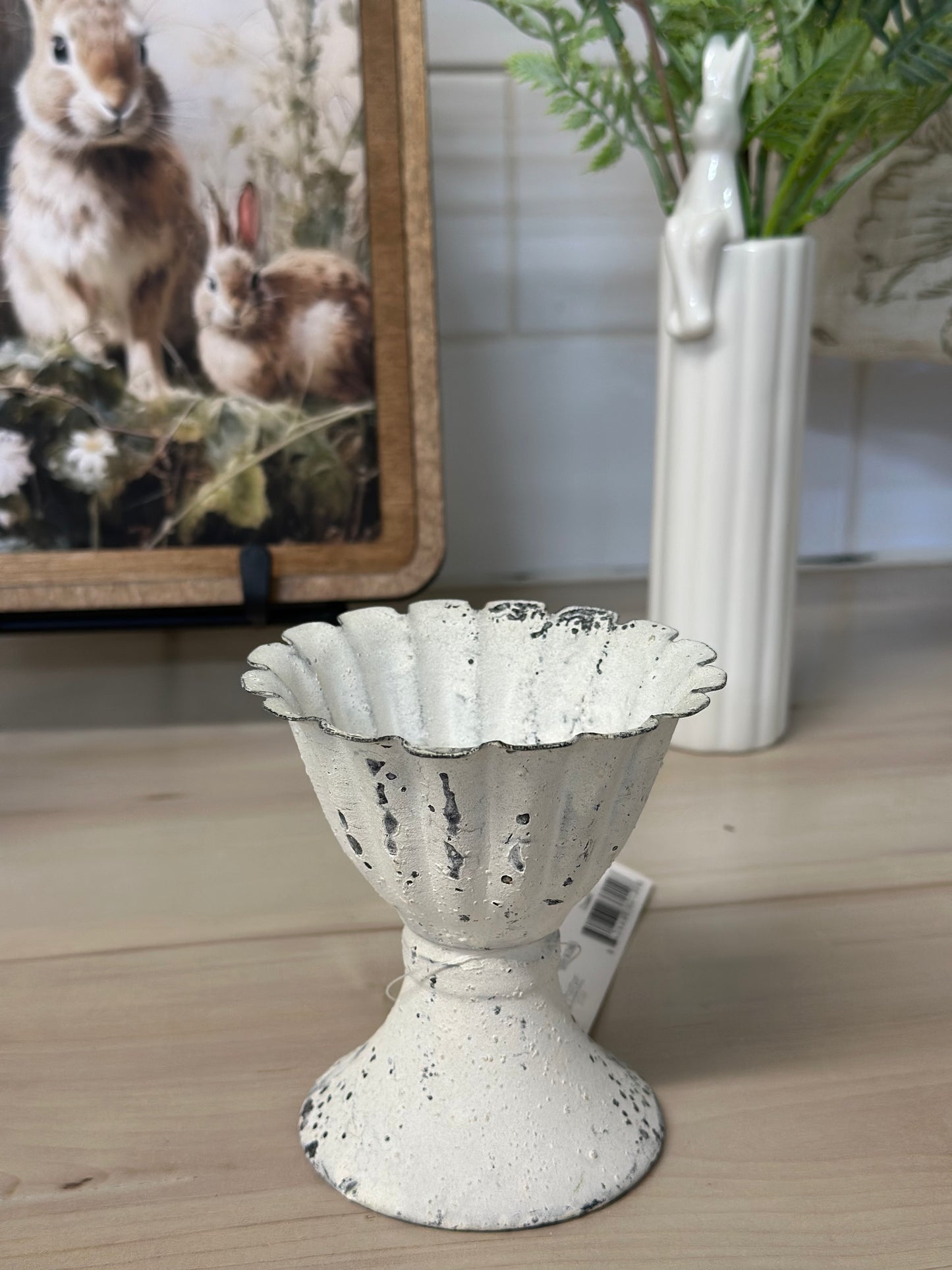 104 Fluted Metal Vase