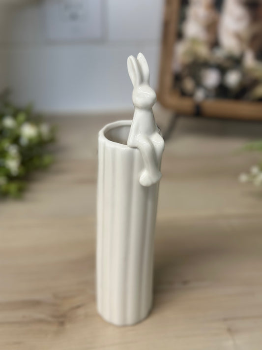 121 Skinny White Bud Vase