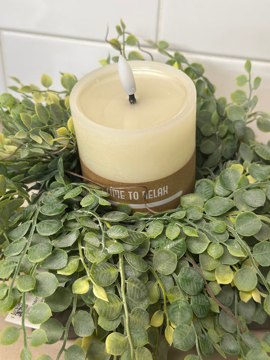 105 Cream LED Pillar Candle