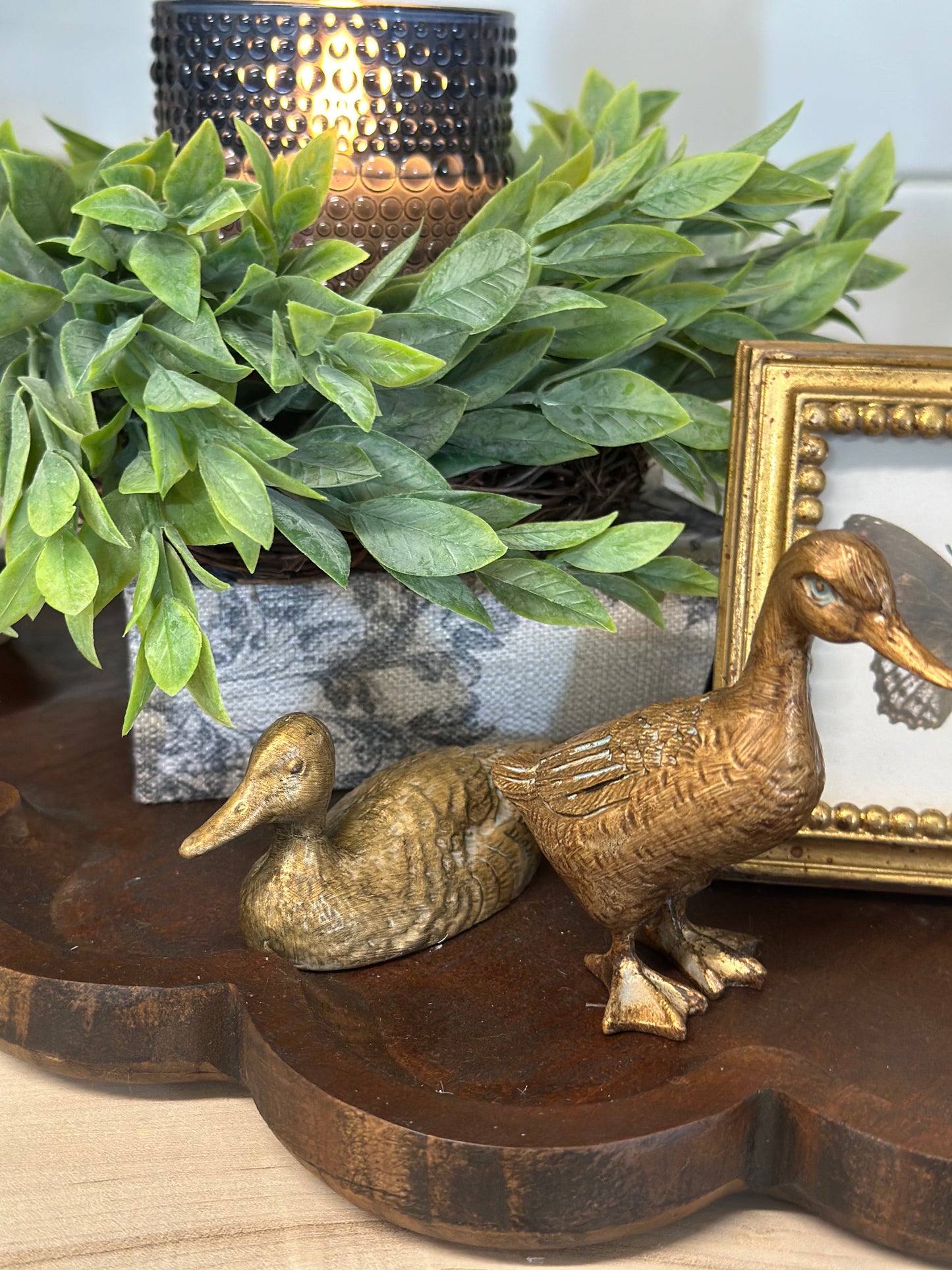 Dark WOod Scalloped Tray