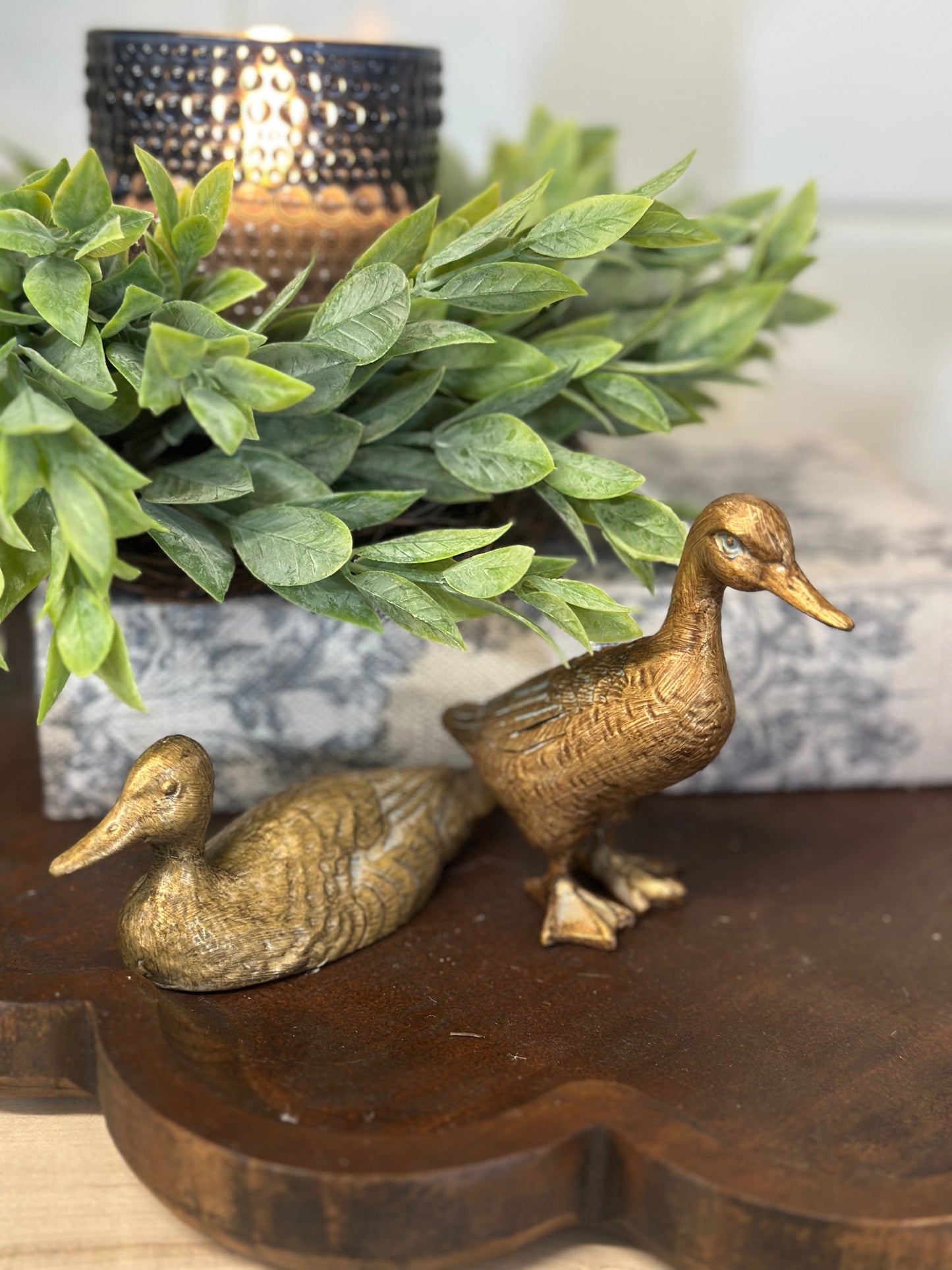 Dark WOod Scalloped Tray