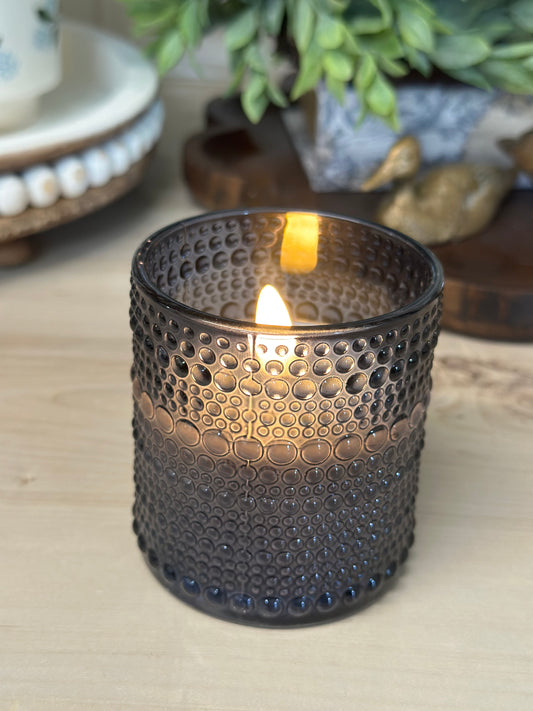 Dark Navy Dotted LED Candle