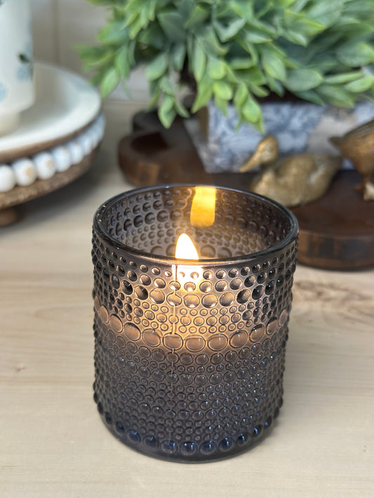 DArk Navy Dotted LED Candle