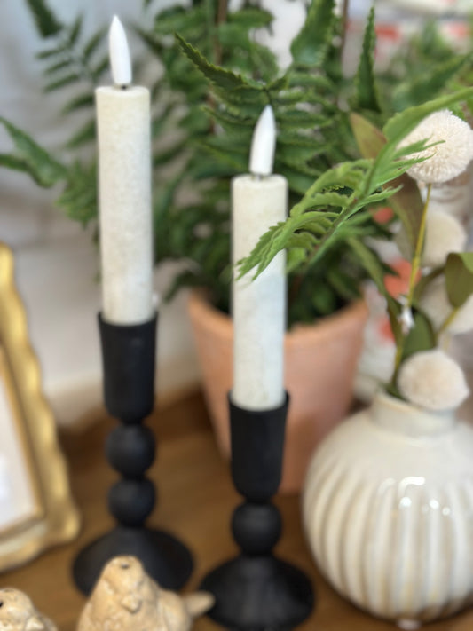 Black Candle Holders Set