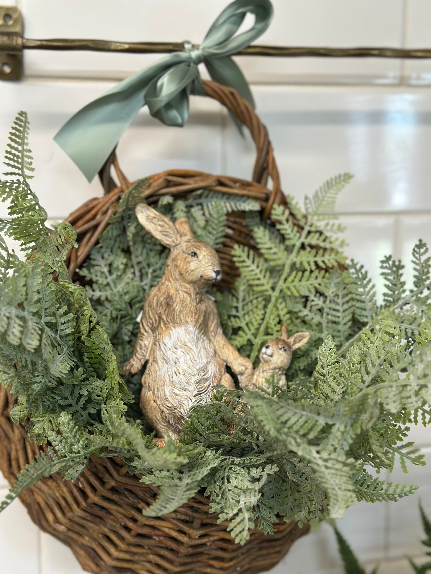 Rabbit with Bunny  Figurine