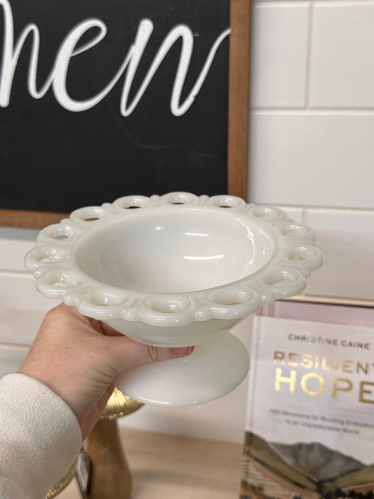 VINTAGE Milk Glass Dish
