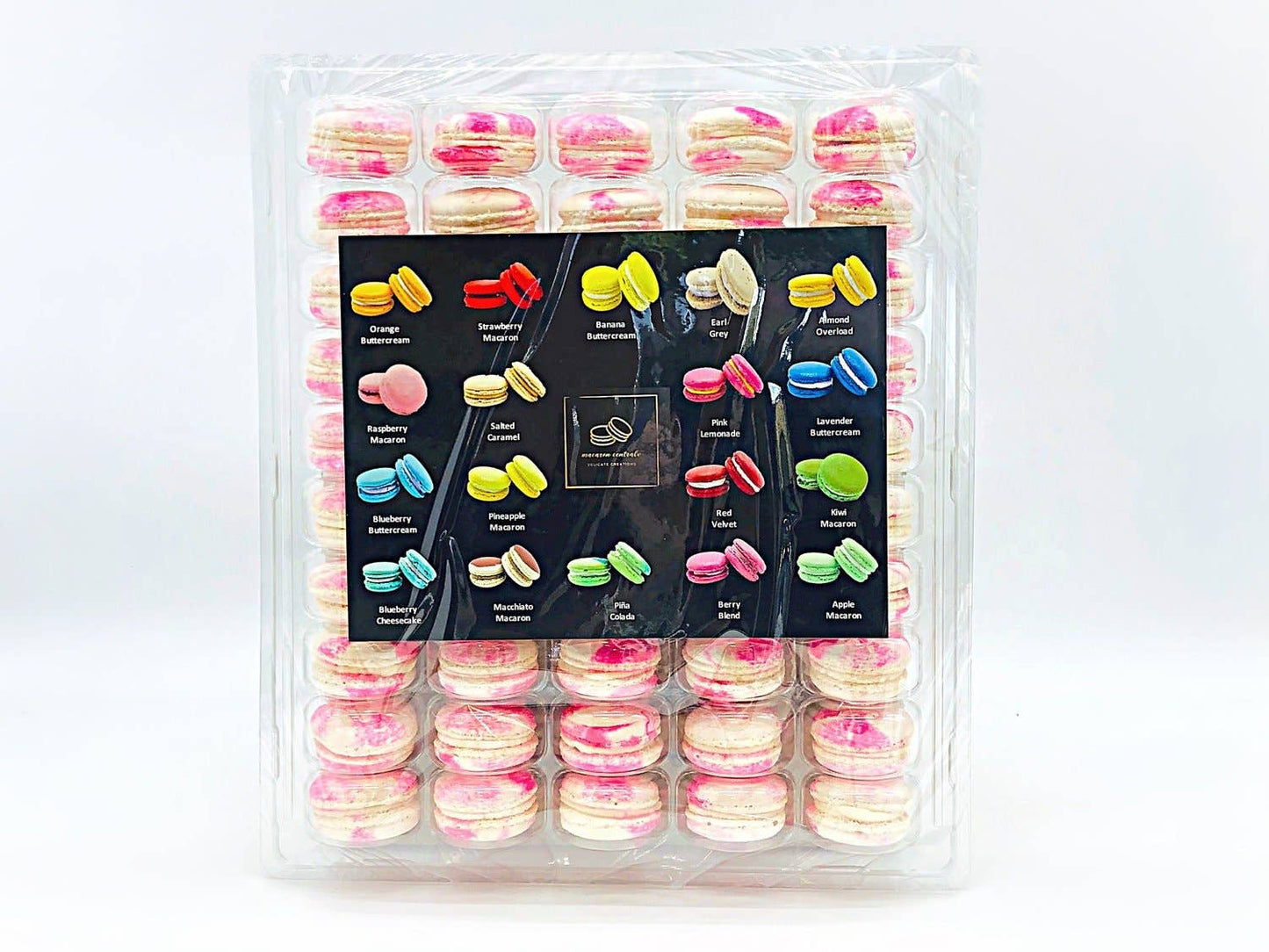 50 Pack Raspberry Cheesecake  French Macaron Value Pack