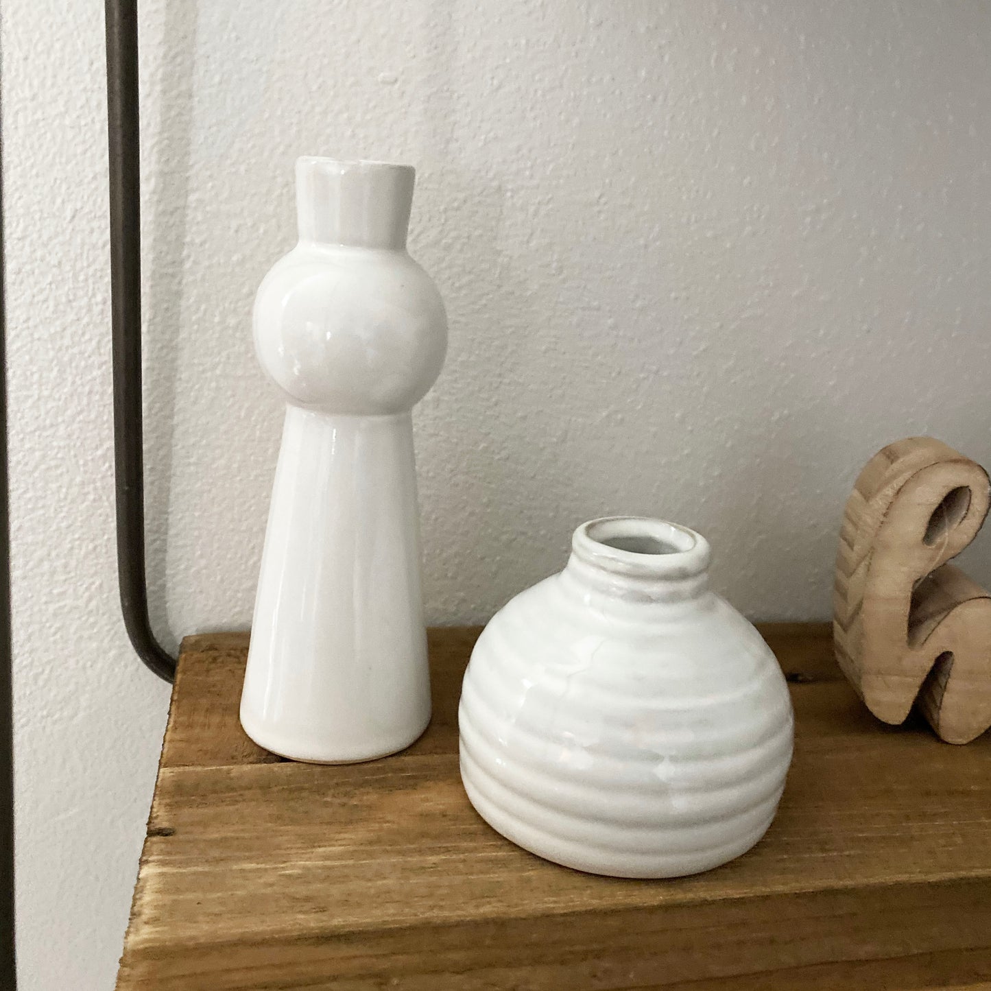 Skinny White Vase