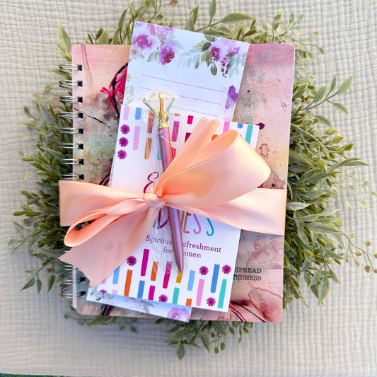 Spread Kindness Pink Floral Notebook & Devotional Gift Set 16