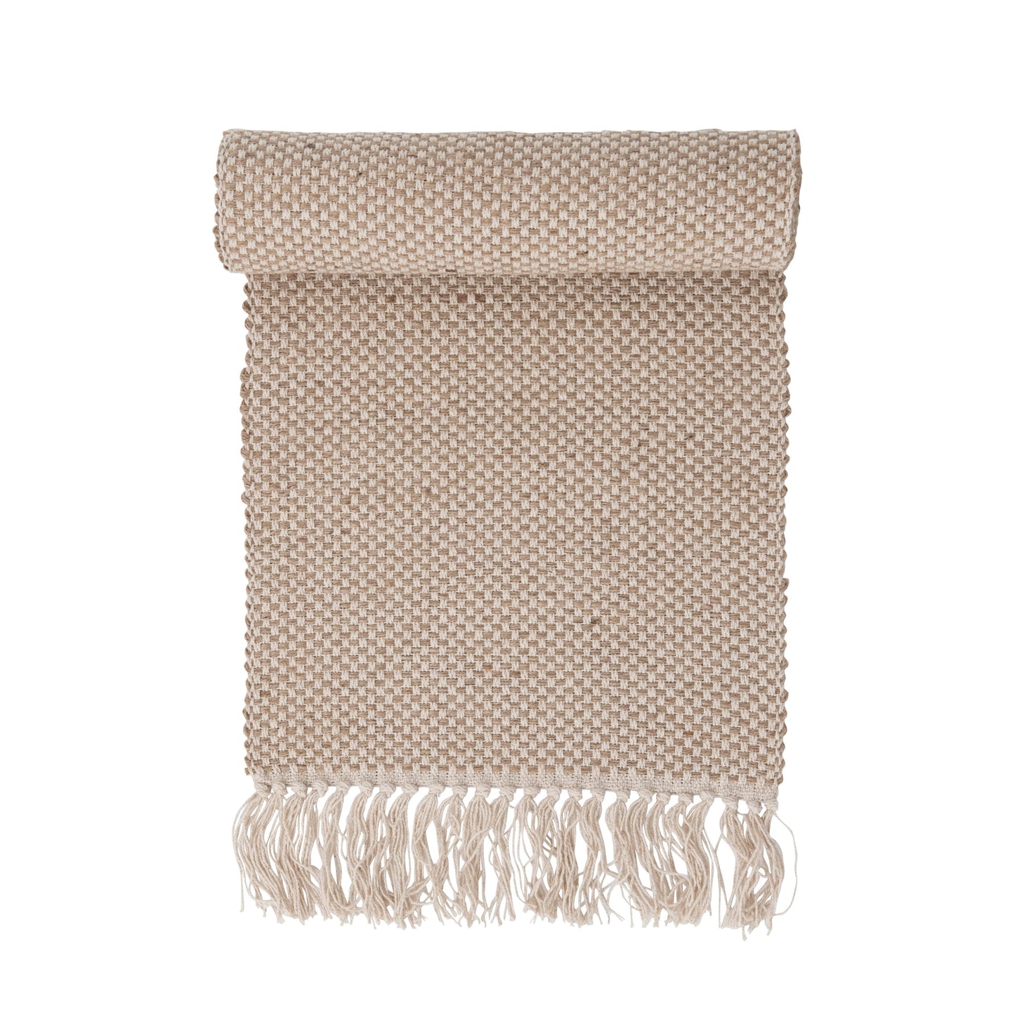 Woven Jute and Cotton Table Runner